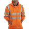 Hi-Vis Zipped Hooded Sweatshirt Orange XL