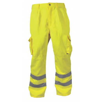 Hi-Vis Polycotton Trousers Yellow 40R