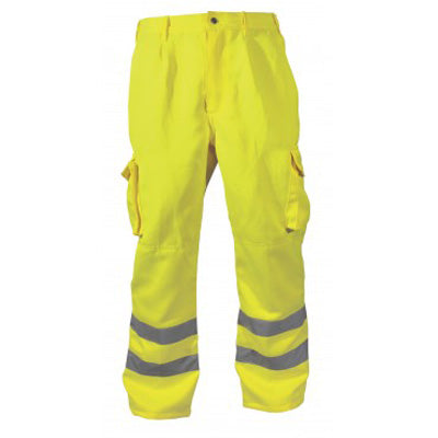 Hi-Vis Polycotton Trousers Yellow 42R