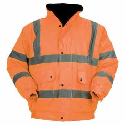 Hi-Vis Padded Bomber Jacket Orange 2XL