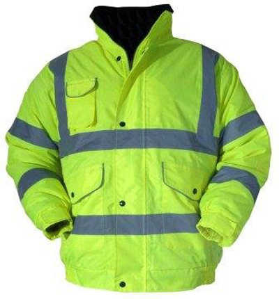 Hi-Vis Padded Bomber Jacket Yellow 3XL