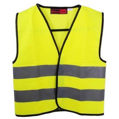 Hi-Vis Vest Kids Yellow Black Trim 7-9 Years