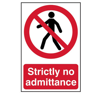 No Admittance Authorised Personnel Only Rigid PVC Safety Sig