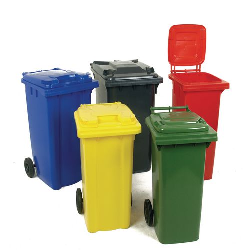 Container Wheelie Bin - Refuse 240 Litre 2 Wheeled Red