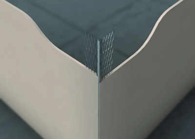 Galvanised Mesh Angle Bead 45mm Wing 3000mm Long