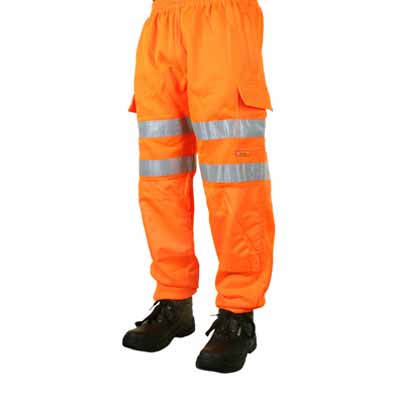 Hi-Vis Jogger Bottom Trousers Sweatpants Orange 4XL