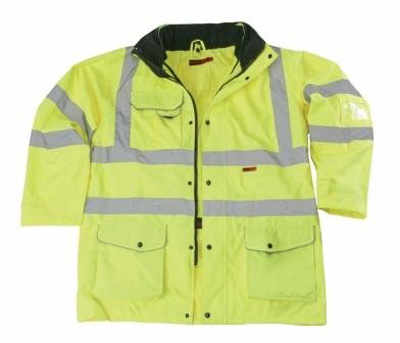 Blackrock Highland Outer Hi-Vis Coat Jacket Yellow 2XL