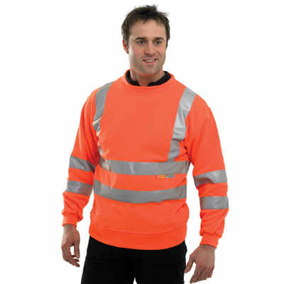 Hi-Vis Sweatshirt Round Neck Orange 3XL