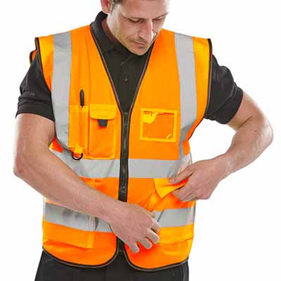 Executive ID Hi-Vis Vest Orange Large