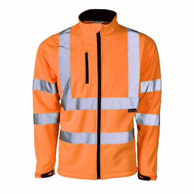 Hi-Vis Softshell Jacket Orange Medium