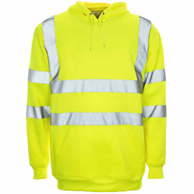 Hi-Vis Hooded Pull Over Sweatshirt Yellow 4XL