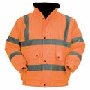 Hi-Vis Padded Bomber Jacket Orange Large