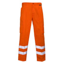 Hi-Vis Polycotton Trousers Orange 40R