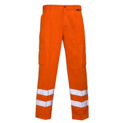 Hi-Vis Polycotton Trousers Orange 40R