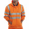 Hi-Vis Zipped Hooded Sweatshirt Orange 3XL