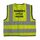 Hi-Vis Kids Vest GRANDADS LITTLE HELPER Yellow Large