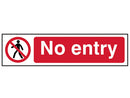 No Entry Safety Sign Self Adhesive Vinyl 200 x 300mm