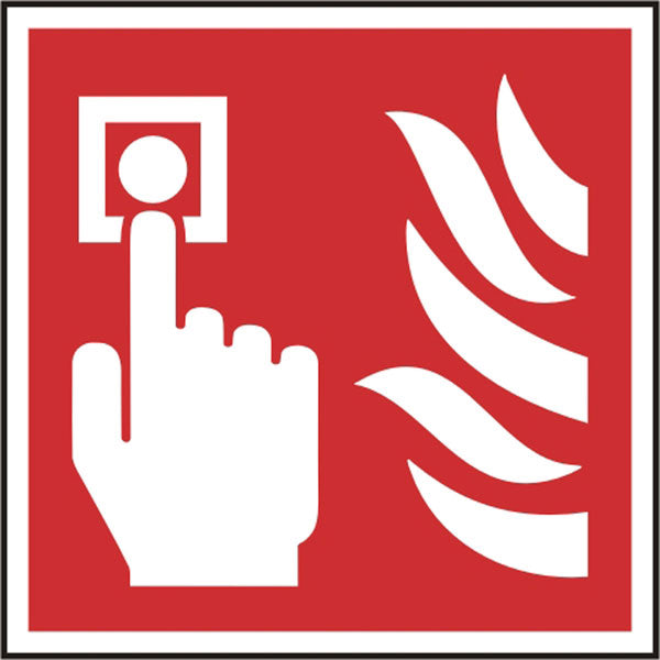 Fire alarm call point sign 100mm x 100mm