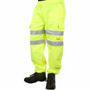 Hi-Vis Jogger Bottom Trousers Sweatpants Yellow Medium