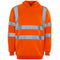 Hi-Vis Hooded Pull Over Sweatshirt Orange Small